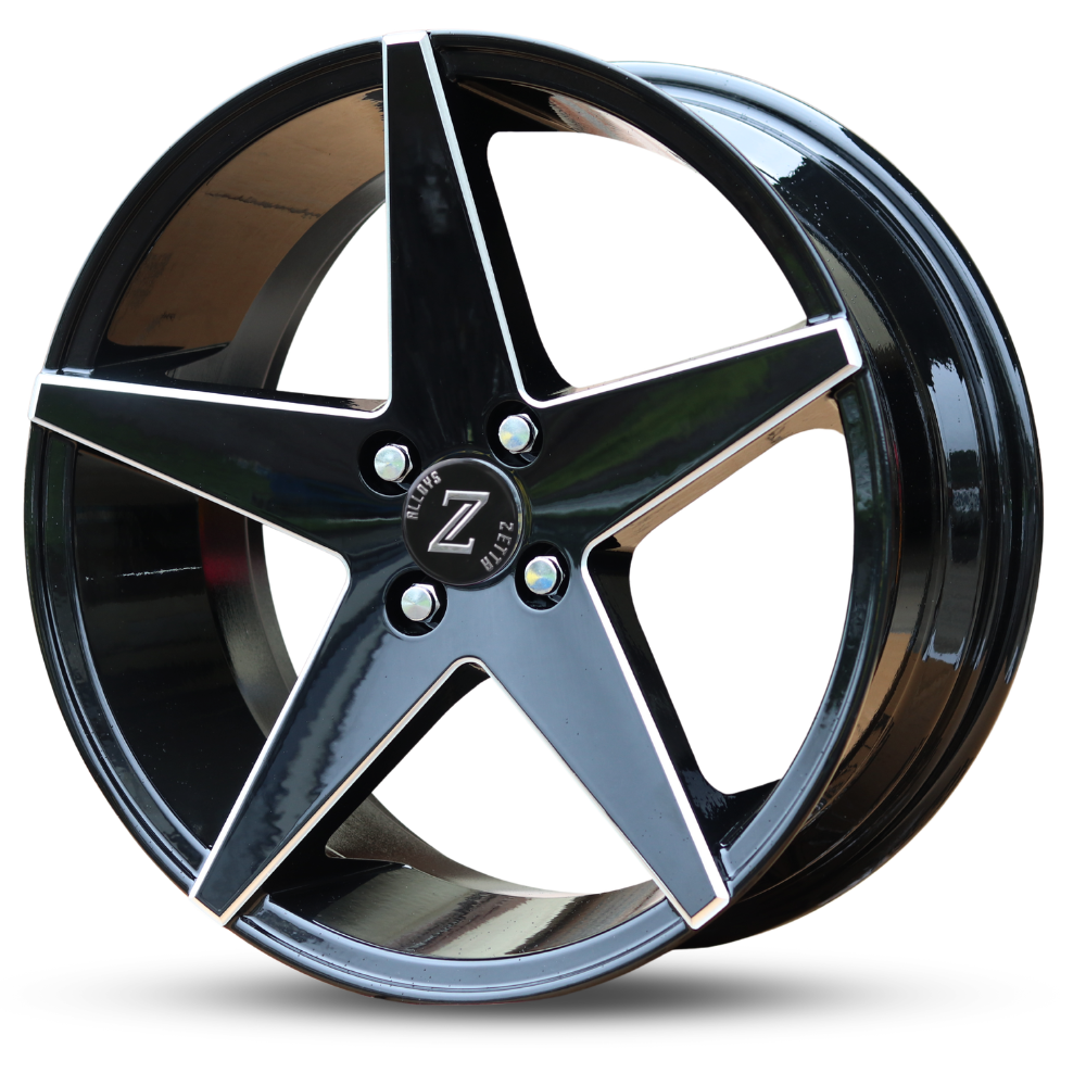 17x7.5 RAW-5 4x100 Black Milled