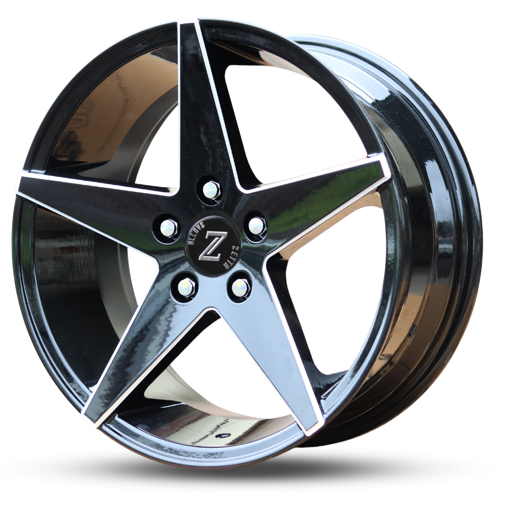 17x7.5 RAW-5 5x114.3 Black Milled